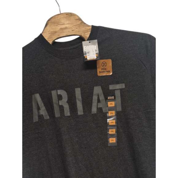 Ariat Other - Ariat Boot Men's Short Sleeve Tee Shirt Gray  Rebar LOGO XXL New